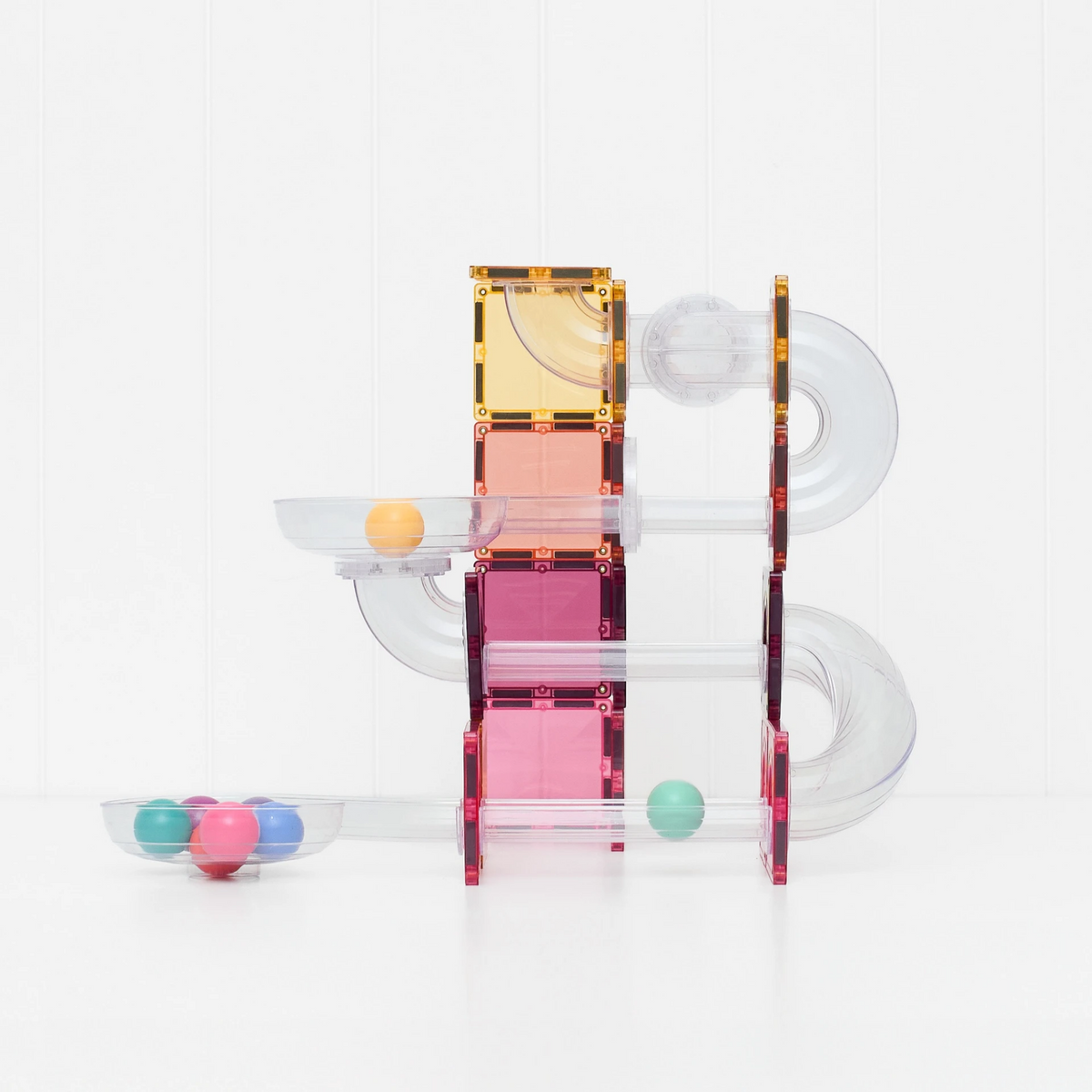 114 dalių magnetinis konstruktorius - Ball Run Pastel Pack