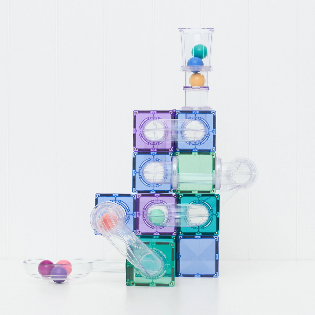 114 dalių magnetinis konstruktorius - Ball Run Pastel Pack