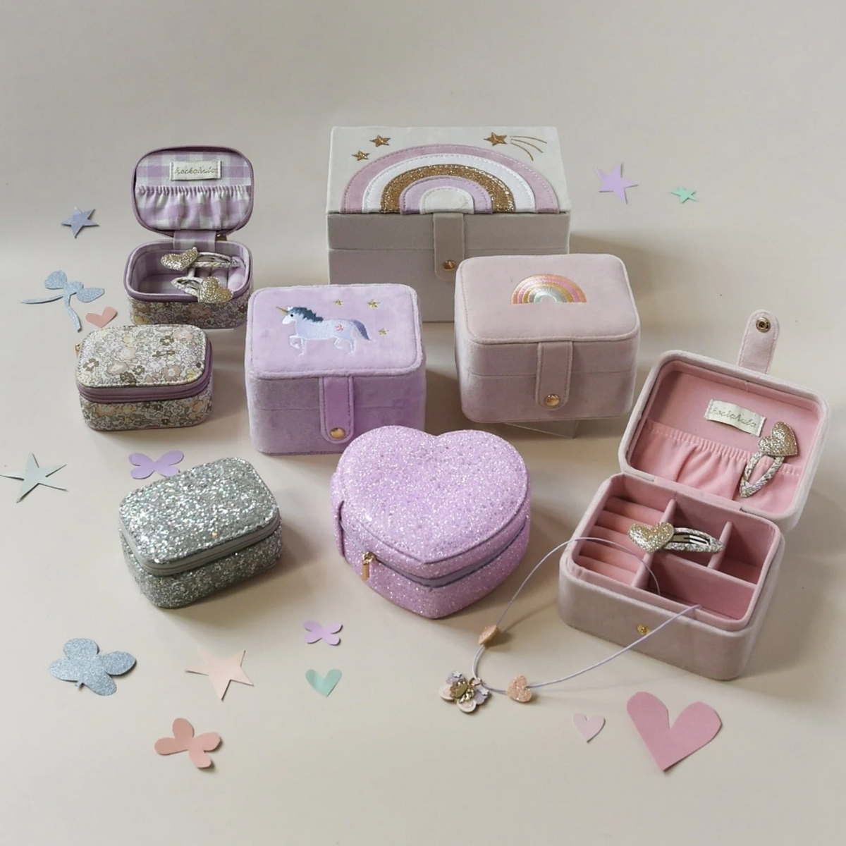 Papuošalų dėžutė - Enchanted Glitter Heart