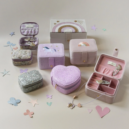 Papuošalų dėžutė - Enchanted Glitter Heart