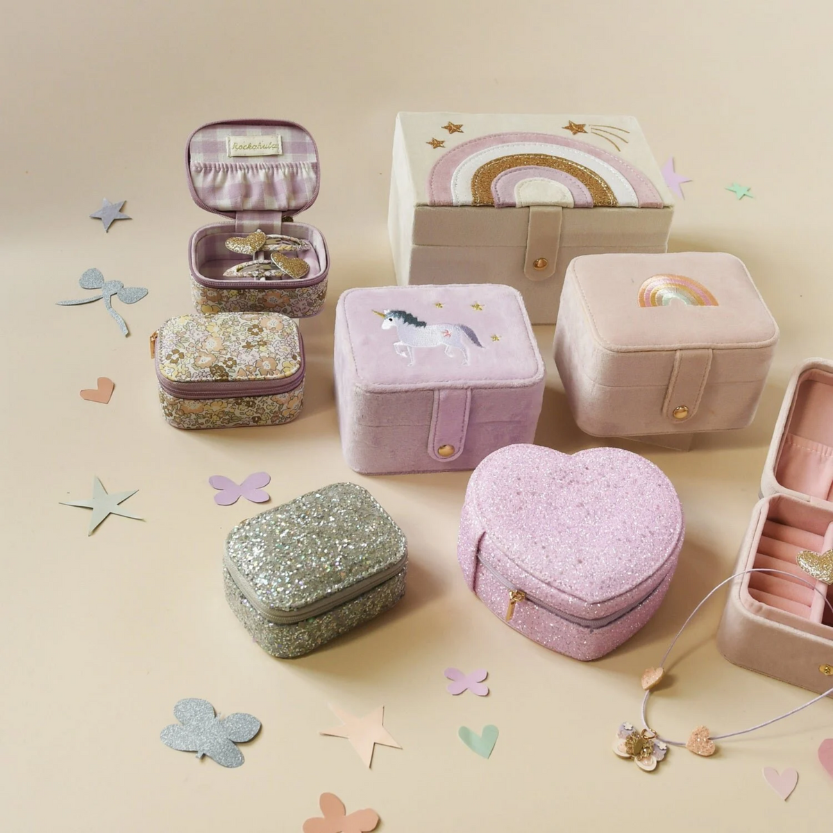 Papuošalų dėžutė - Enchanted Glitter Heart