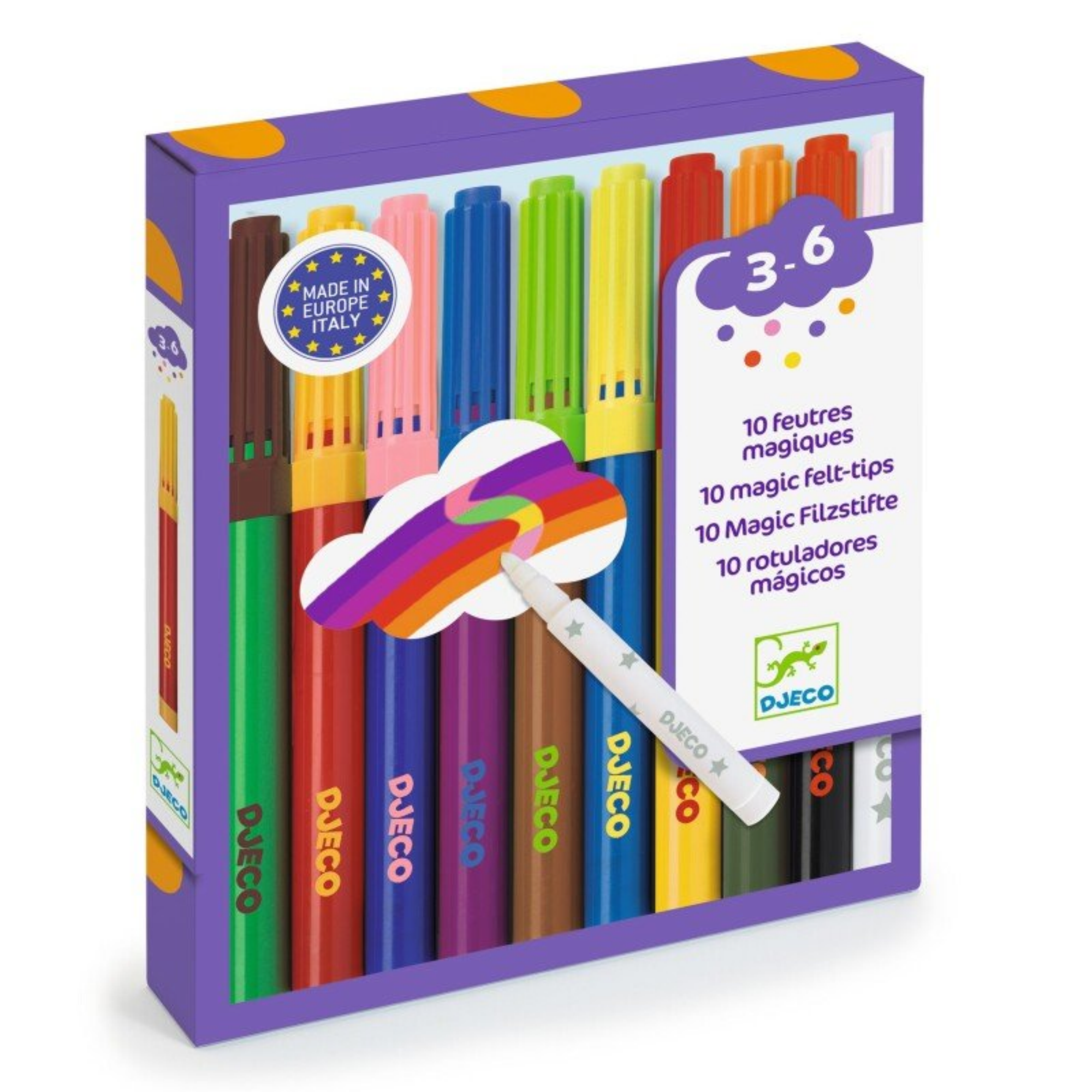 10 flomasteriai mažiesiems  - Magic Felt-tips