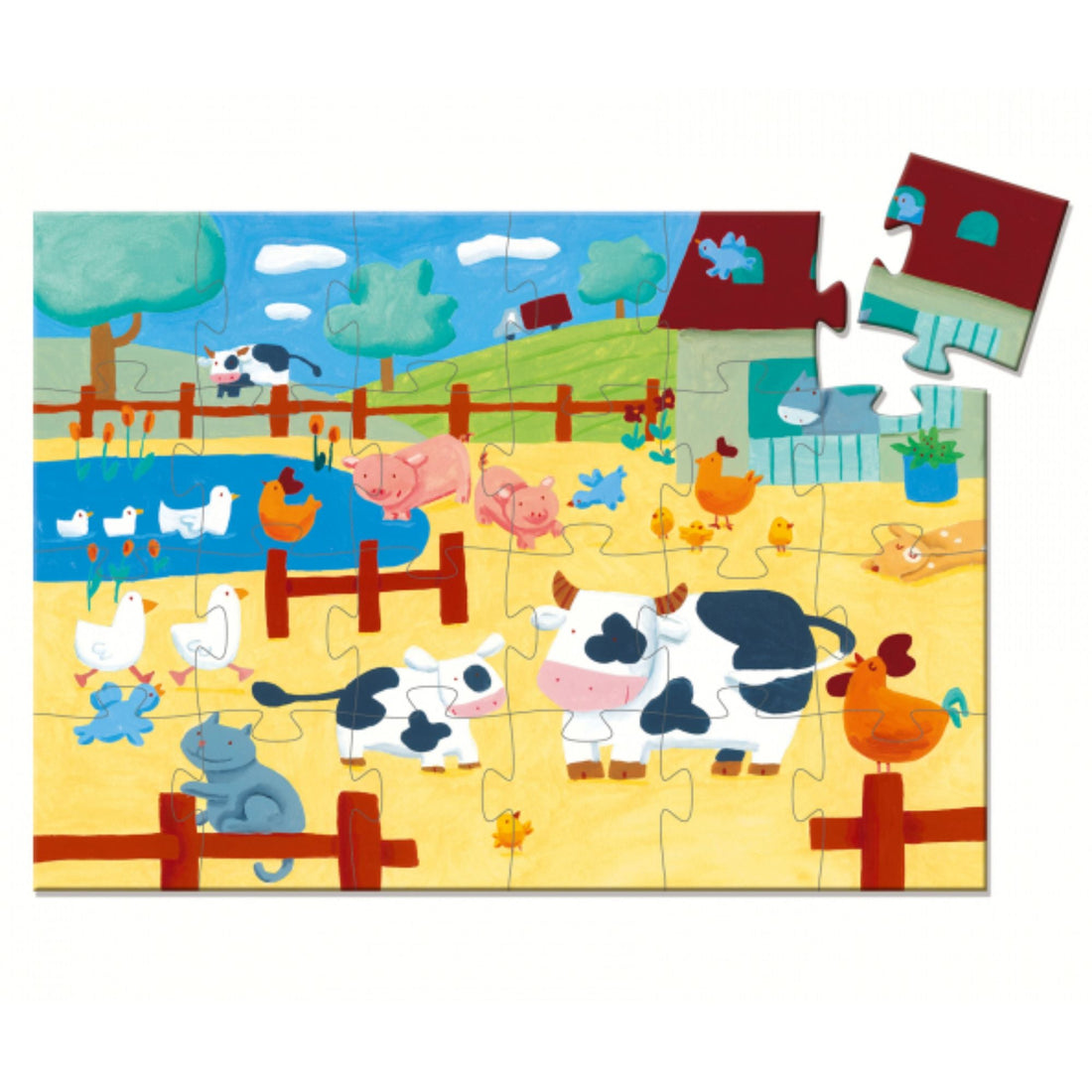 Dėlionė - The cows on the farm - little-goose.com