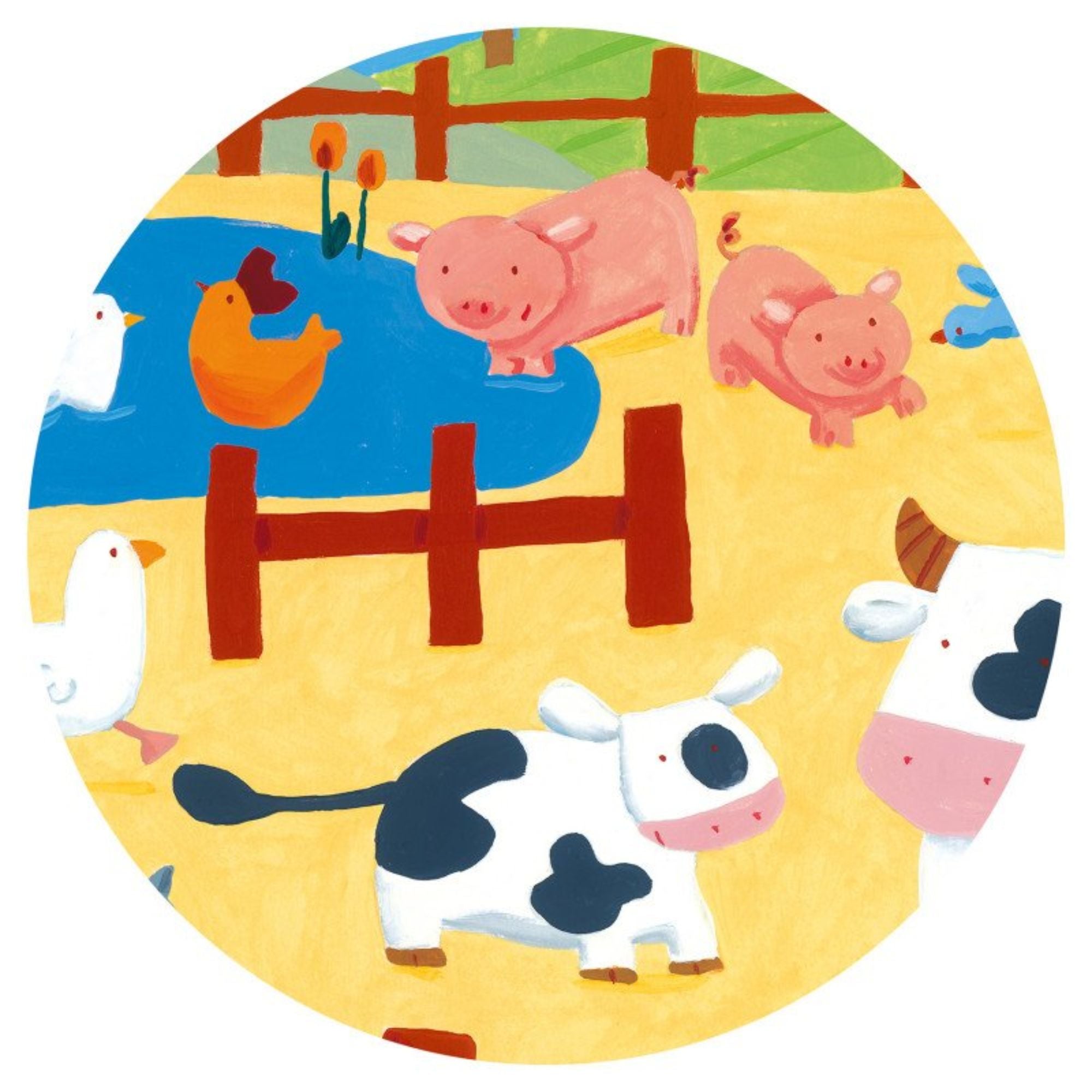 Dėlionė - The cows on the farm - little-goose.com