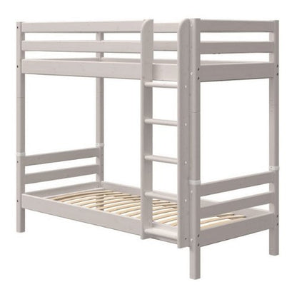 Vaikiška dviaukštė lova su tiesiomis kopėčiomis Classic | Grey - 184 x 110 x 210 cm - little-goose.com
